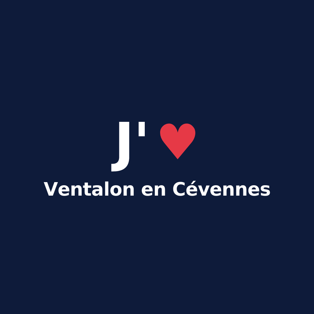 T-shirt personnalisé Ventalon en Cévennes — design J'aime Ventalon en Cévennes
