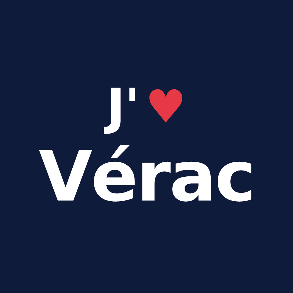 T-shirt personnalisé Vérac — design J'aime Vérac