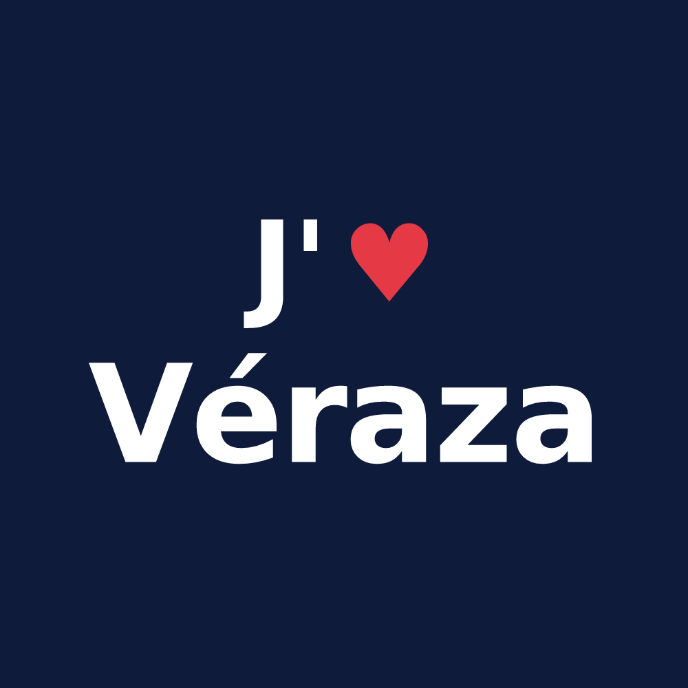 T-shirt personnalisé Véraza — design J'aime Véraza