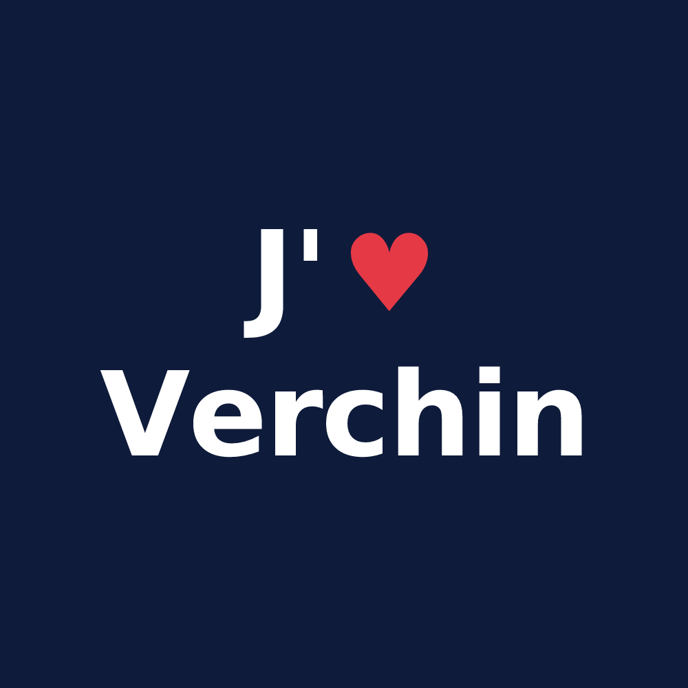 T-shirt personnalisé Verchin — design J'aime Verchin