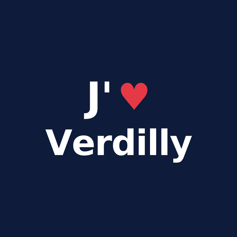T-shirt personnalisé Verdilly — design J'aime Verdilly