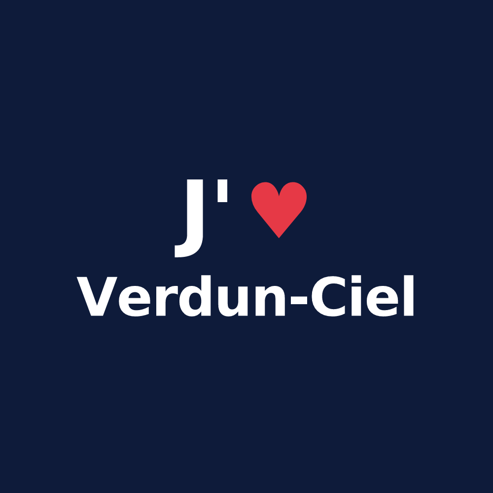 T-shirt personnalisé Verdun-Ciel — design J'aime Verdun-Ciel