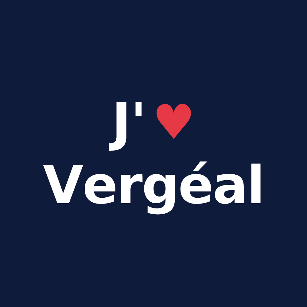 T-shirt personnalisé Vergéal — design J'aime Vergéal