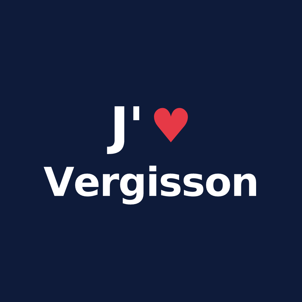 T-shirt personnalisé Vergisson — design J'aime Vergisson