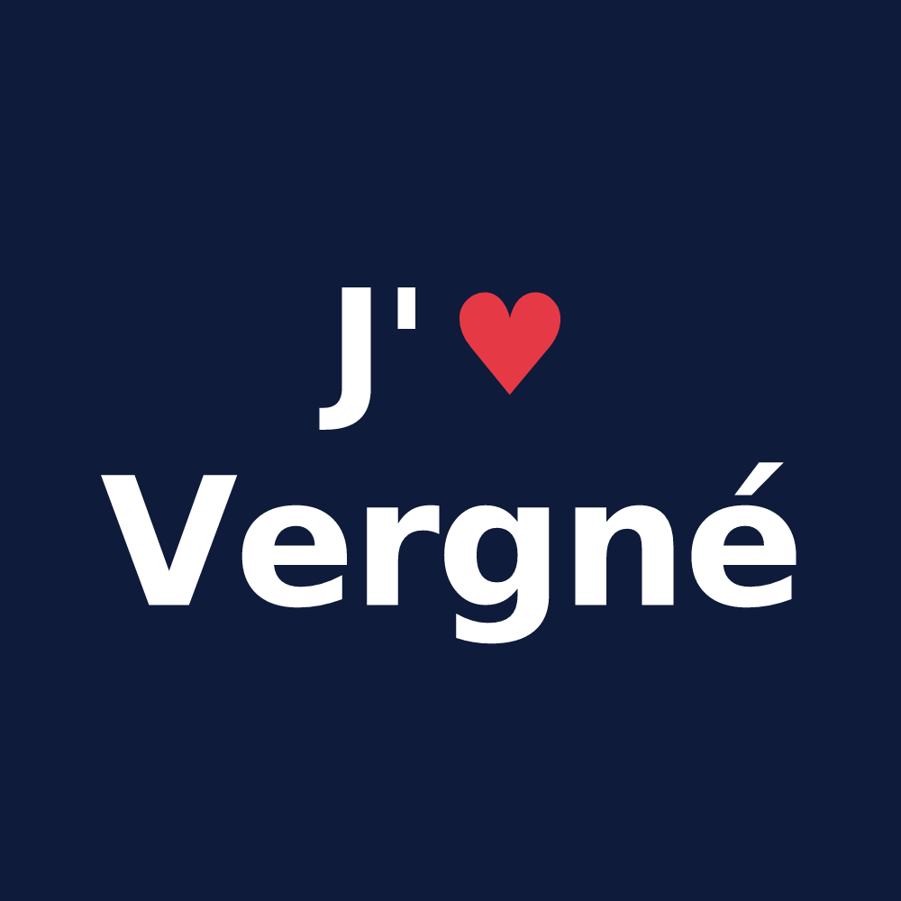 T-shirt personnalisé Vergné — design J'aime Vergné