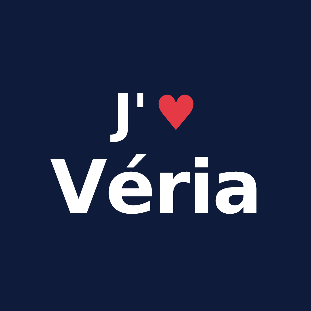 T-shirt personnalisé Véria — design J'aime Véria