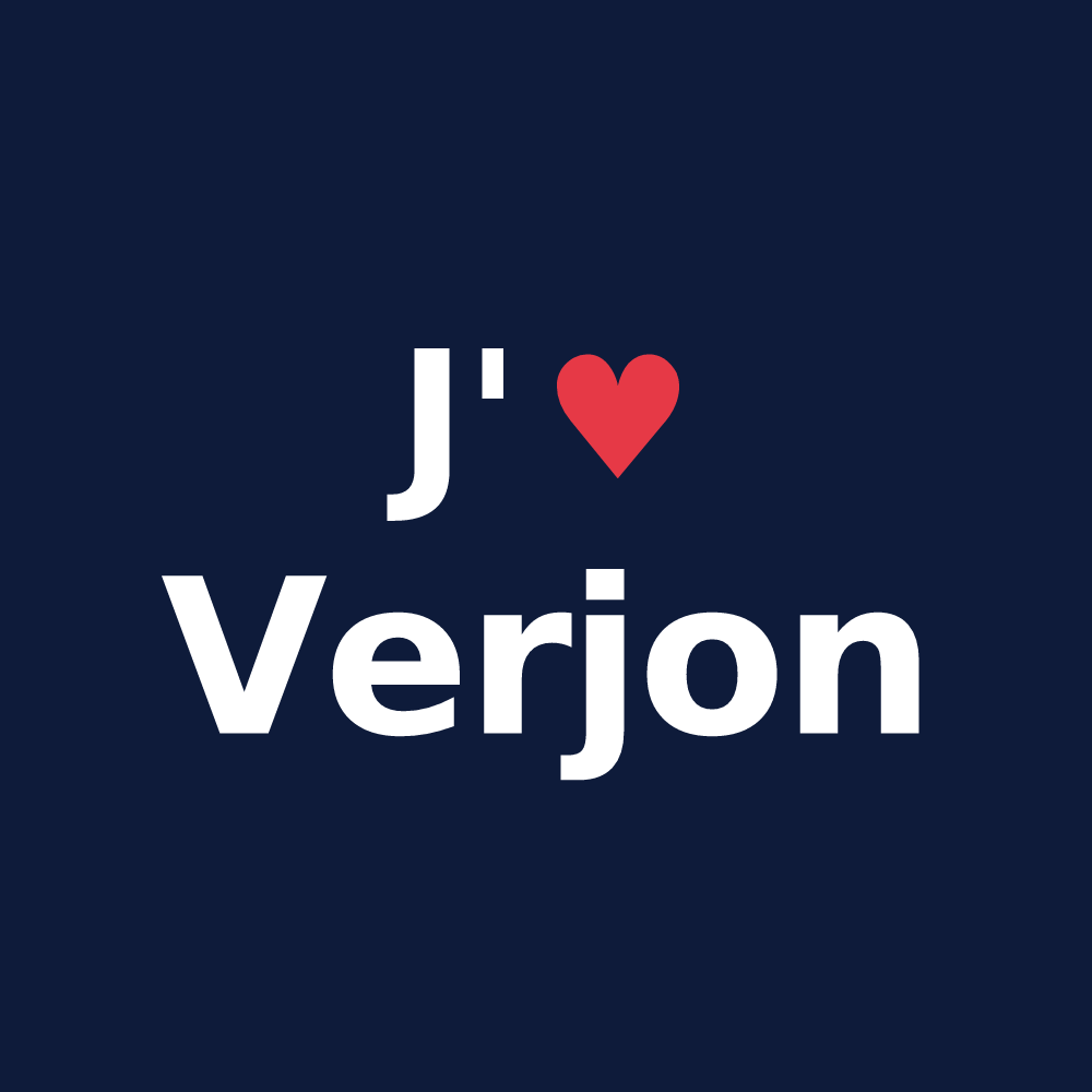 T-shirt personnalisé Verjon — design J'aime Verjon