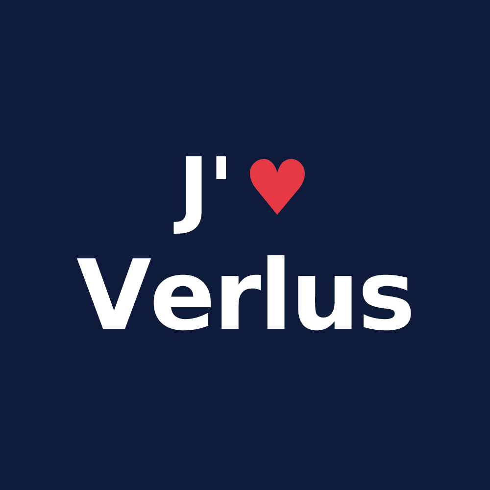 T-shirt personnalisé Verlus — design J'aime Verlus