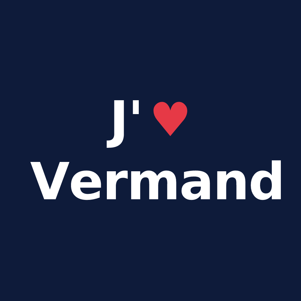 T-shirt personnalisé Vermand — design J'aime Vermand