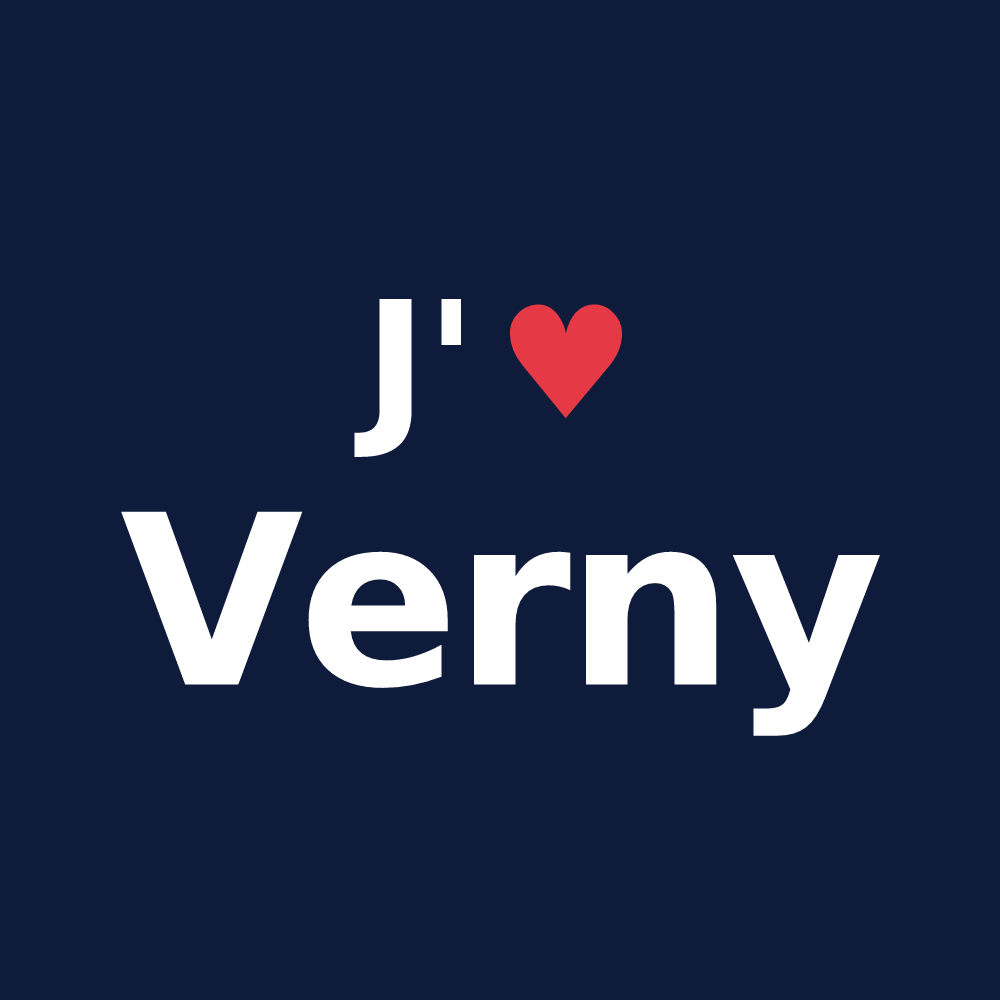 T-shirt personnalisé Verny — design J'aime Verny