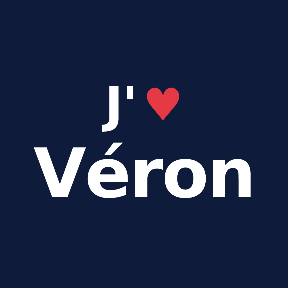 T-shirt personnalisé Véron — design J'aime Véron