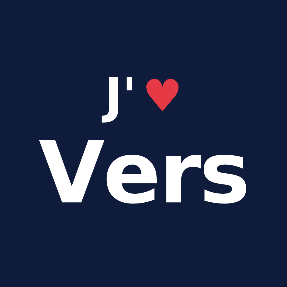 T-shirt personnalisé Vers — design J'aime Vers