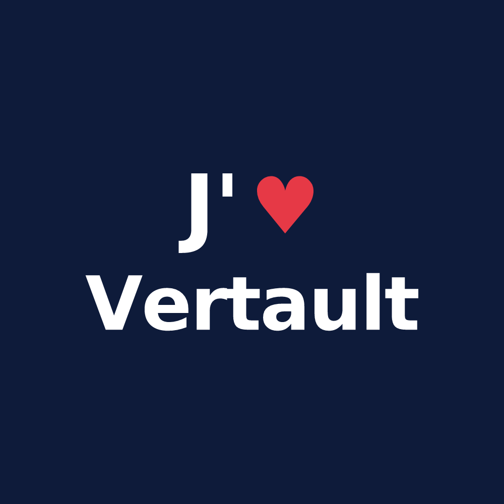 T-shirt personnalisé Vertault — design J'aime Vertault