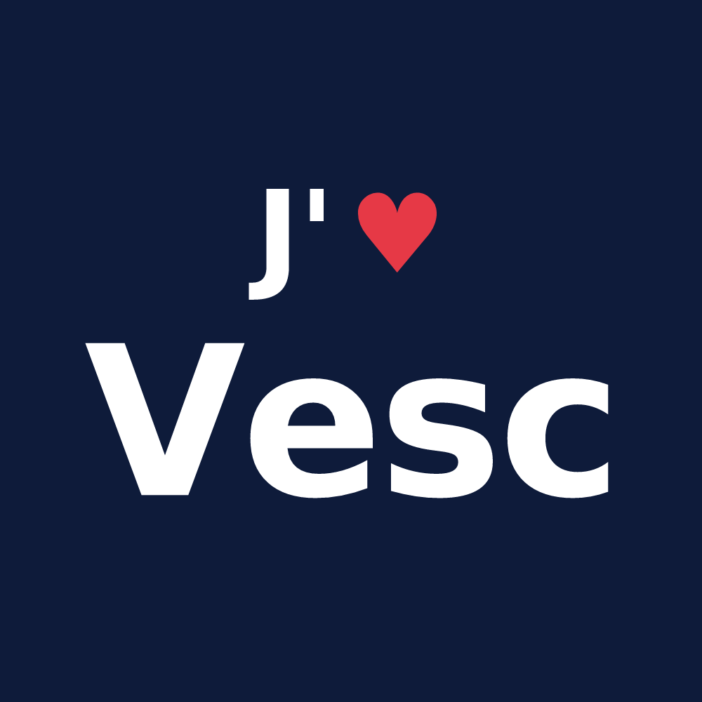 T-shirt personnalisé Vesc — design J'aime Vesc