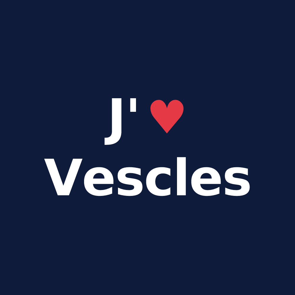 T-shirt personnalisé Vescles — design J'aime Vescles