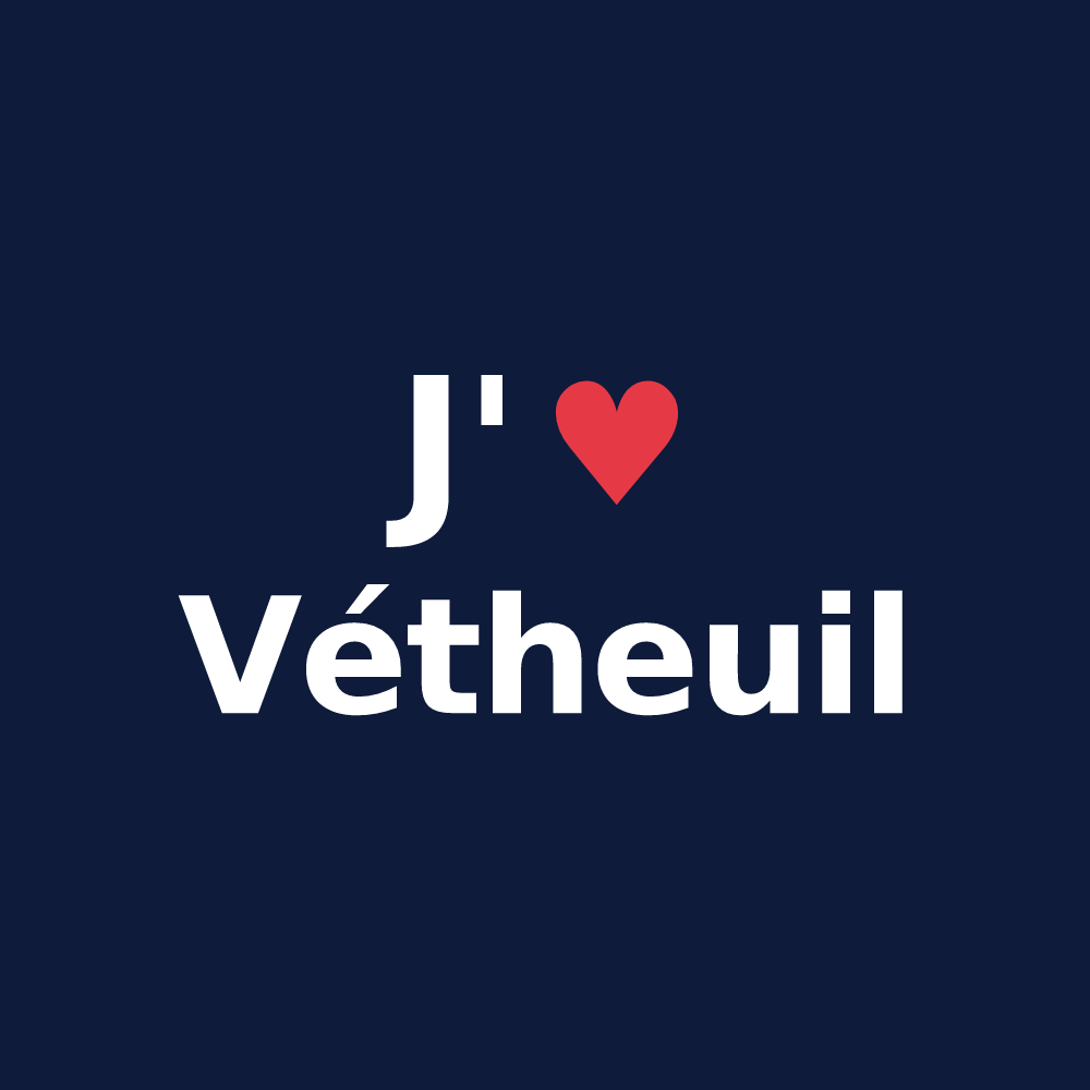 T-shirt personnalisé Vétheuil — design J'aime Vétheuil