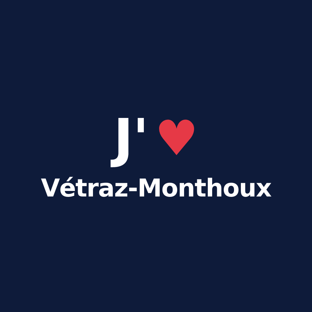 T-shirt personnalisé Vétraz-Monthoux — design J'aime Vétraz-Monthoux