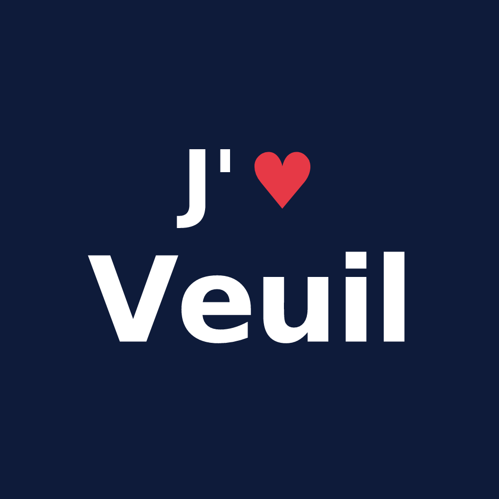 T-shirt personnalisé Veuil — design J'aime Veuil