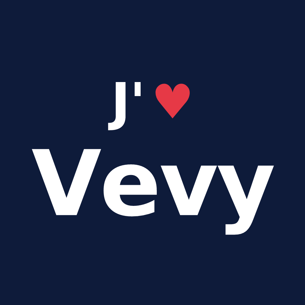 T-shirt personnalisé Vevy — design J'aime Vevy