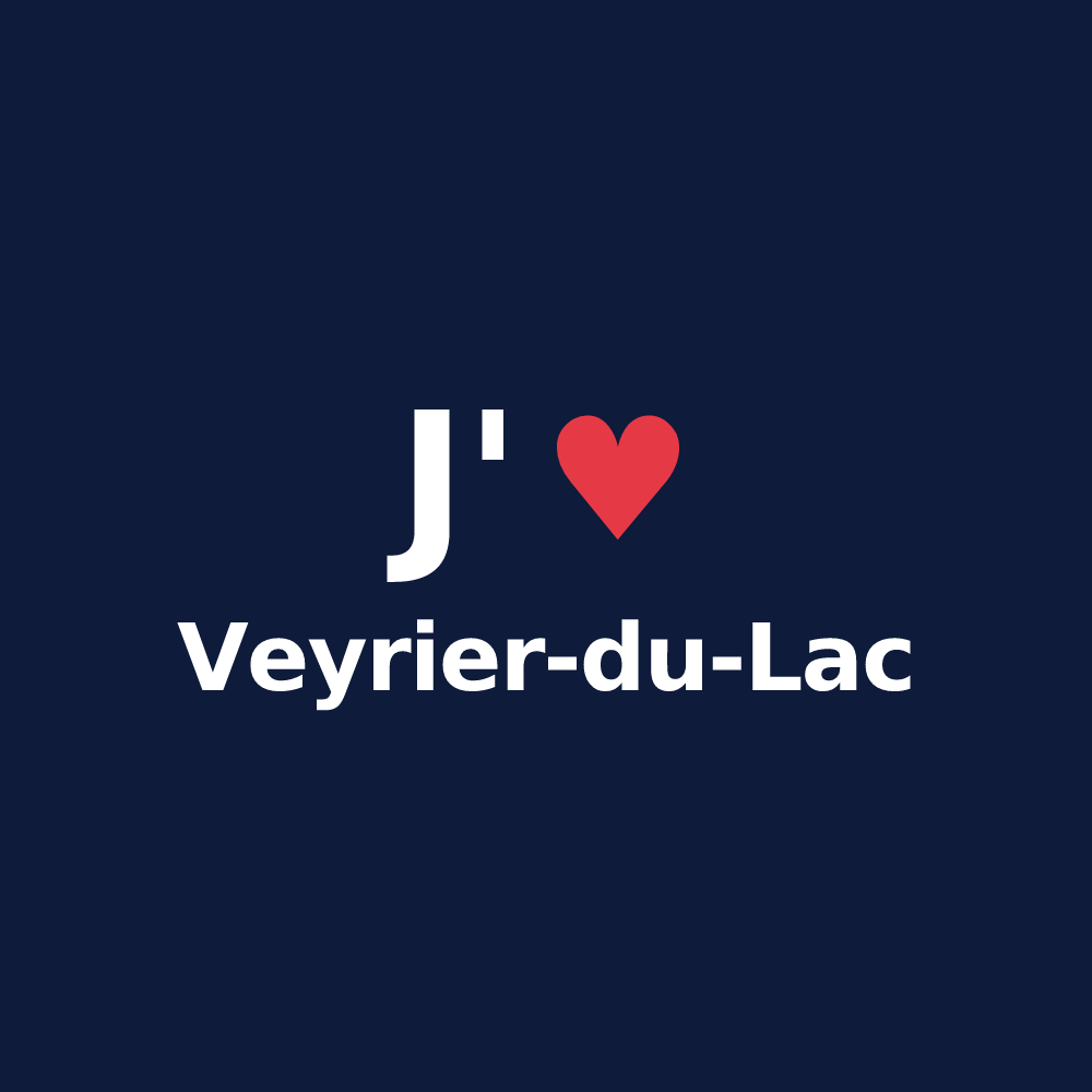 T-shirt personnalisé Veyrier-du-Lac — design J'aime Veyrier-du-Lac