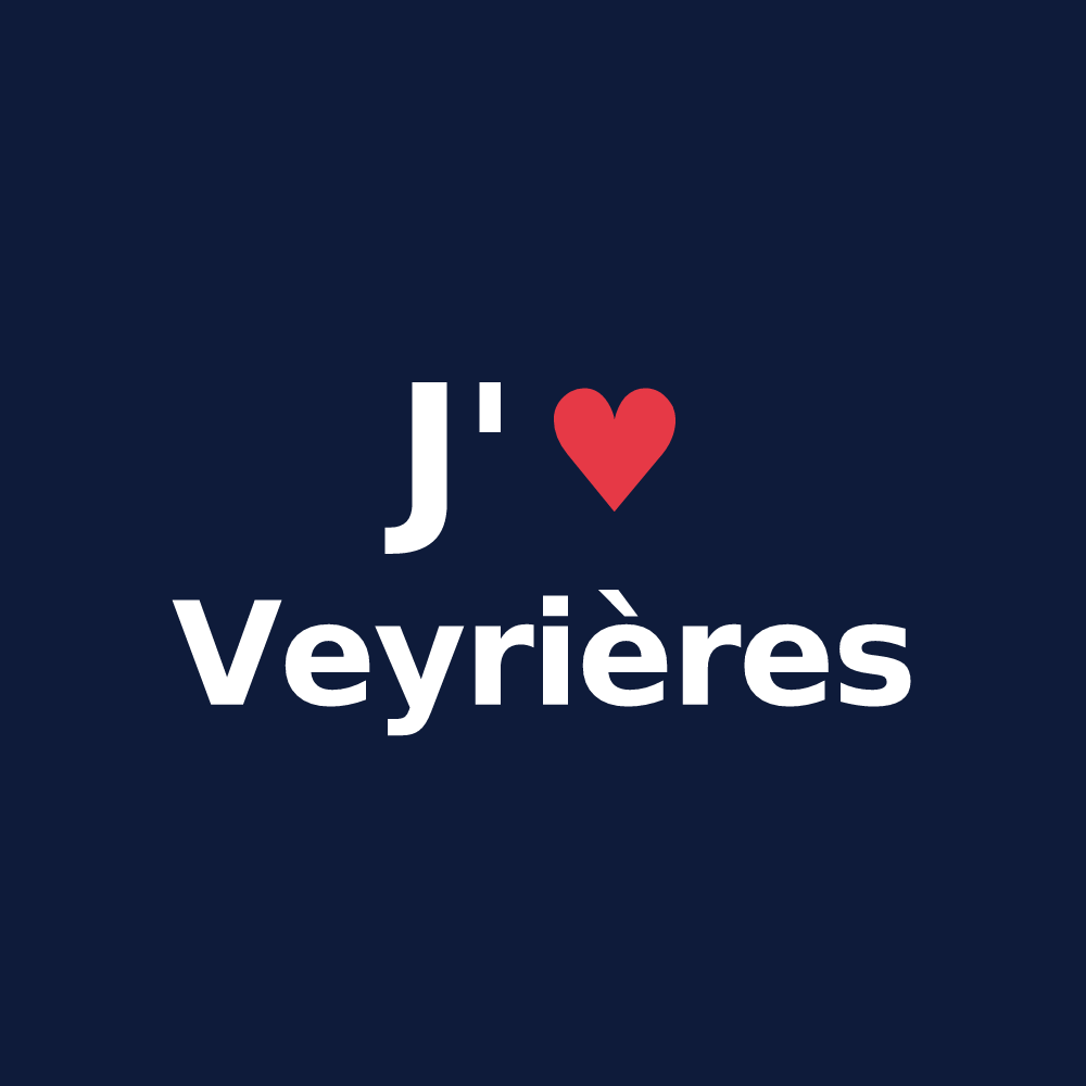 T-shirt personnalisé Veyrières — design J'aime Veyrières