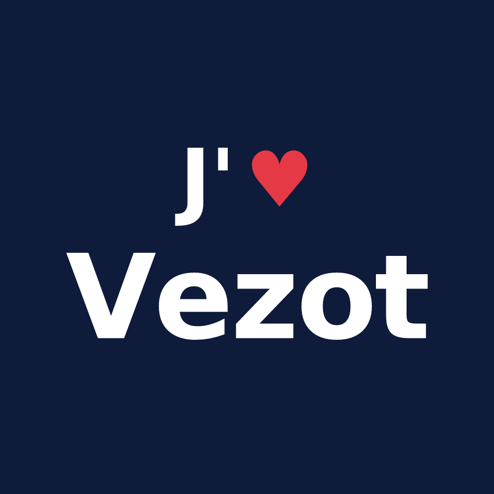 T-shirt personnalisé Vezot — design J'aime Vezot