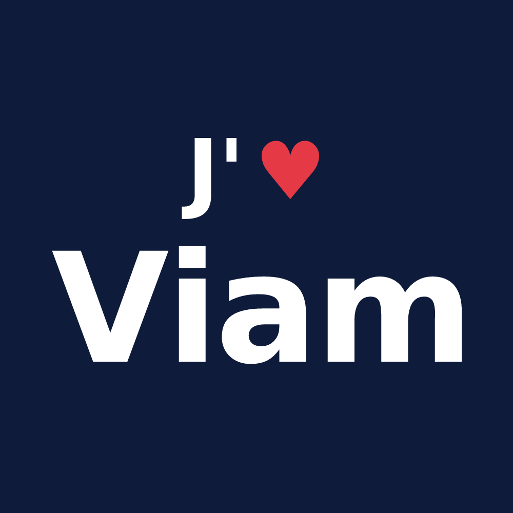 T-shirt personnalisé Viam — design J'aime Viam