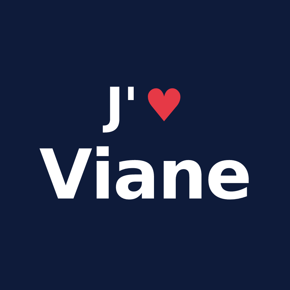 T-shirt personnalisé Viane — design J'aime Viane