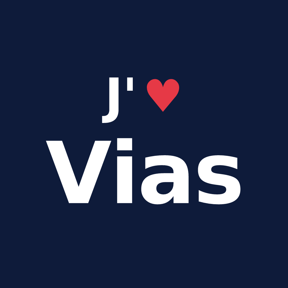 T-shirt personnalisé Vias — design J'aime Vias