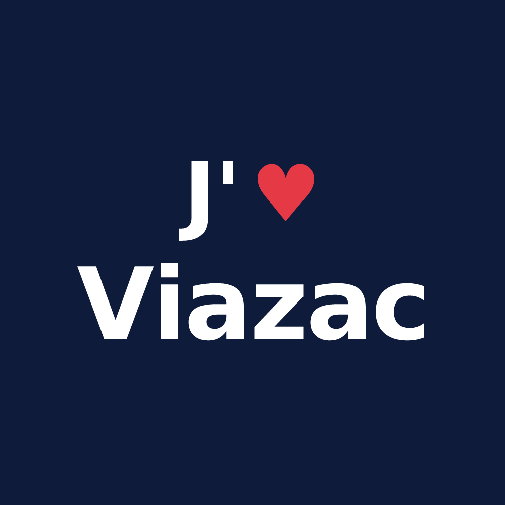 T-shirt personnalisé Viazac — design J'aime Viazac