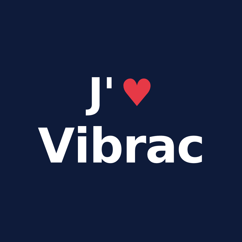 T-shirt personnalisé Vibrac — design J'aime Vibrac