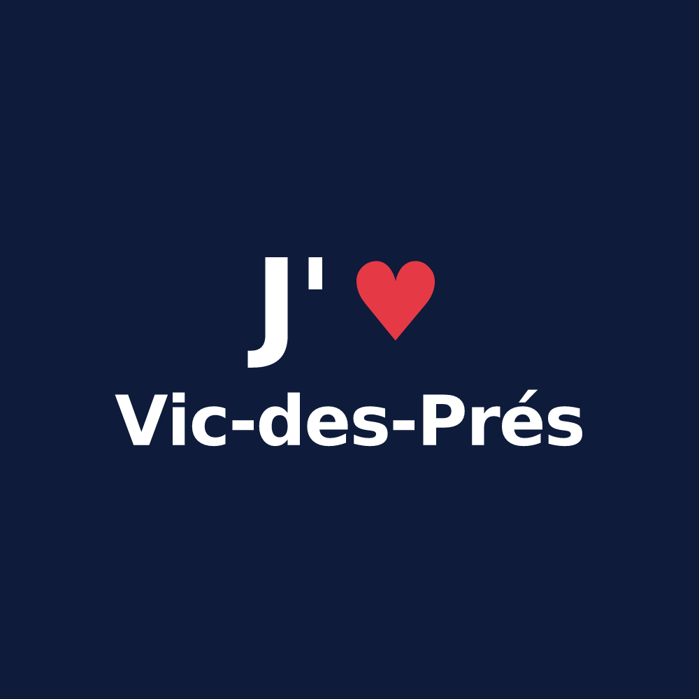 T-shirt personnalisé Vic-des-Prés — design J'aime Vic-des-Prés