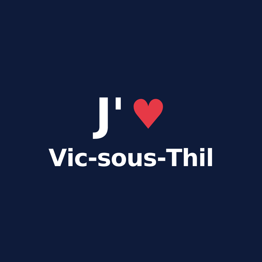 T-shirt personnalisé Vic-sous-Thil — design J'aime Vic-sous-Thil