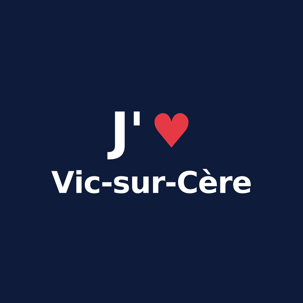 T-shirt personnalisé Vic-sur-Cère — design J'aime Vic-sur-Cère