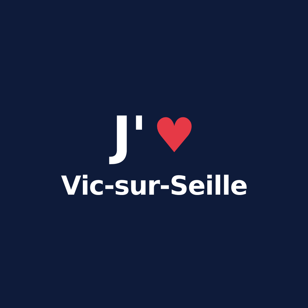 T-shirt personnalisé Vic-sur-Seille — design J'aime Vic-sur-Seille