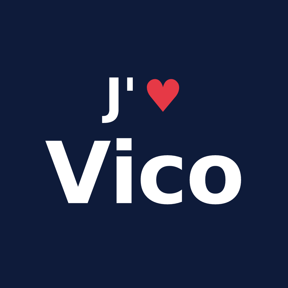 T-shirt personnalisé Vico — design J'aime Vico
