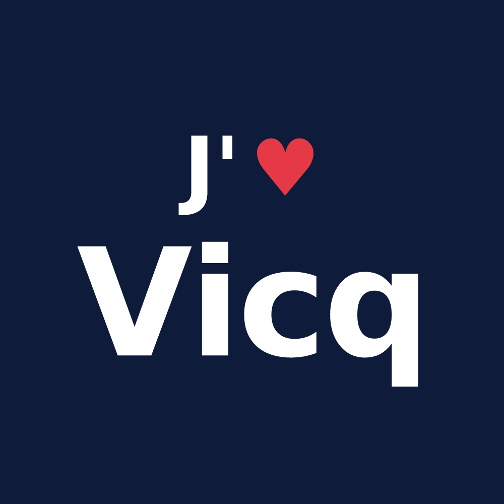 T-shirt personnalisé Vicq — design J'aime Vicq