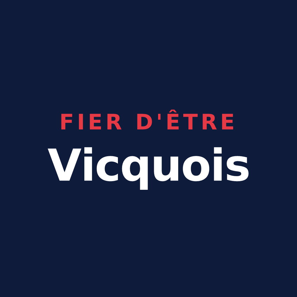 T-shirt « Fier d'être Vicquois » — design pour Vicq-Exemplet