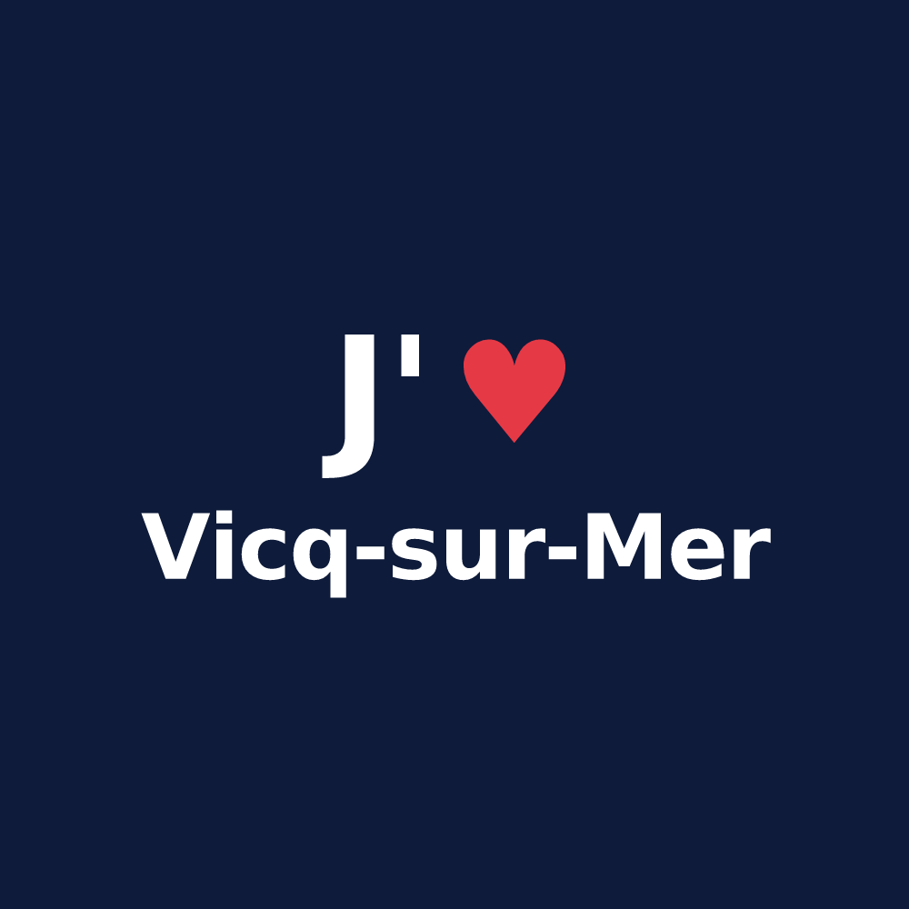 T-shirt personnalisé Vicq-sur-Mer — design J'aime Vicq-sur-Mer