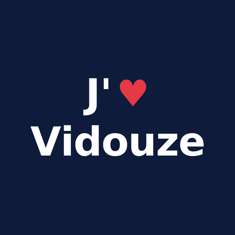 T-shirt personnalisé Vidouze — design J'aime Vidouze