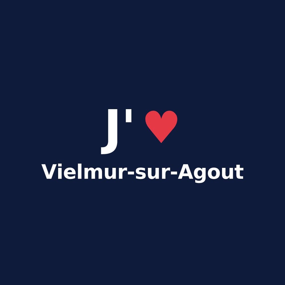 T-shirt personnalisé Vielmur-sur-Agout — design J'aime Vielmur-sur-Agout