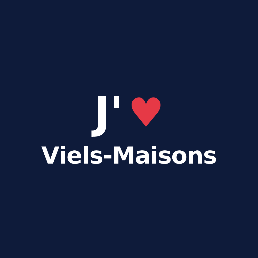T-shirt personnalisé Viels-Maisons — design J'aime Viels-Maisons