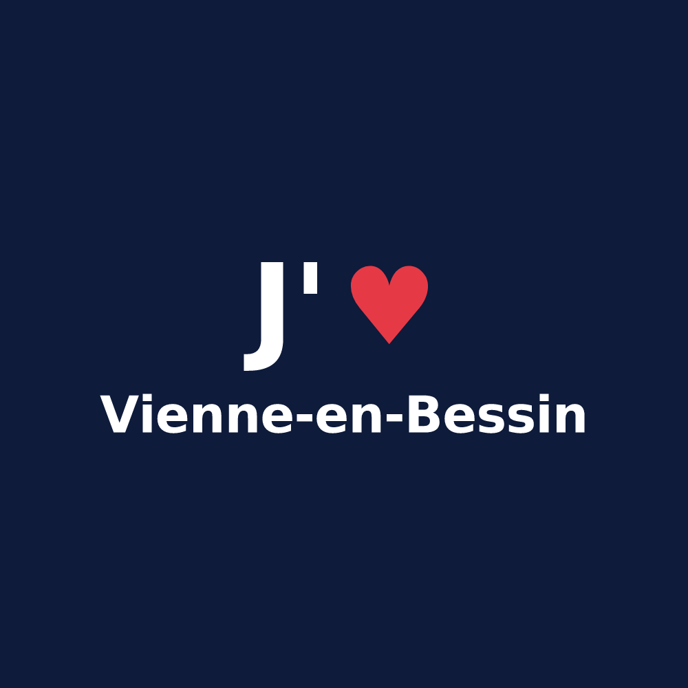 T-shirt personnalisé Vienne-en-Bessin — design J'aime Vienne-en-Bessin