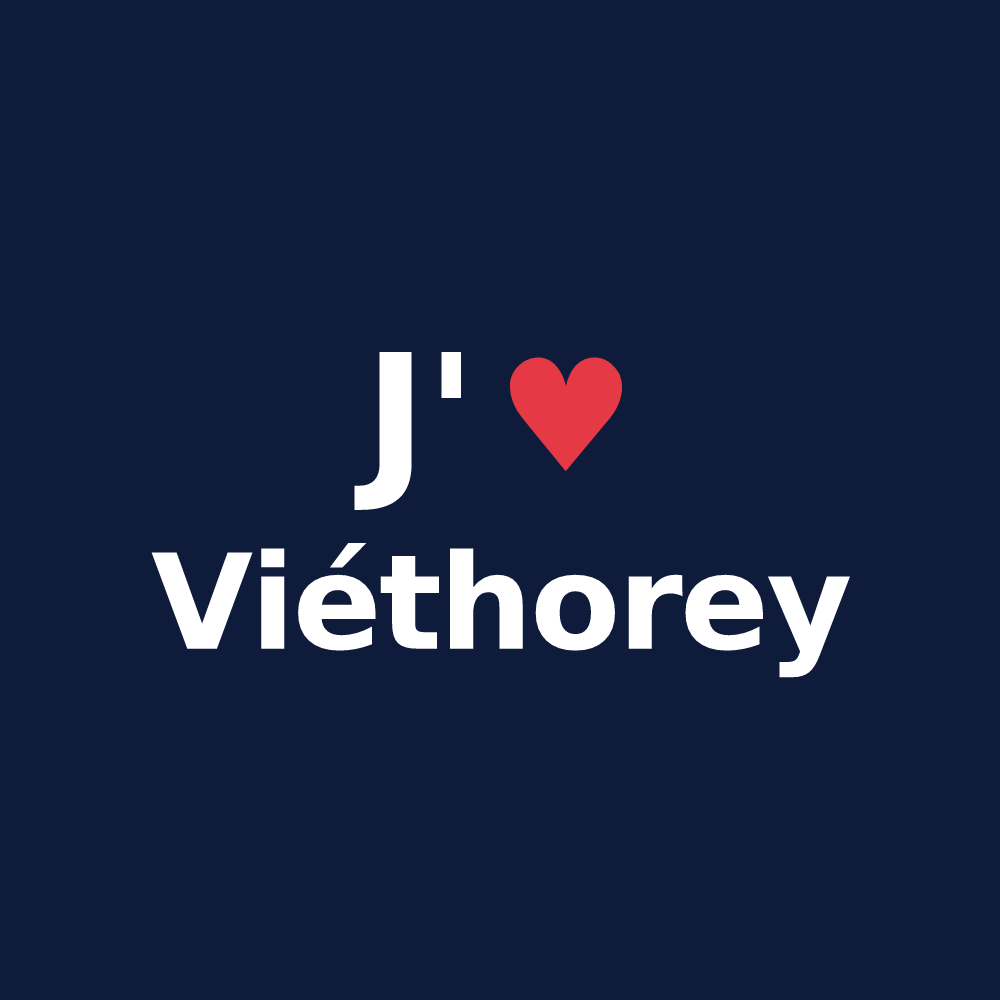 T-shirt personnalisé Viéthorey — design J'aime Viéthorey