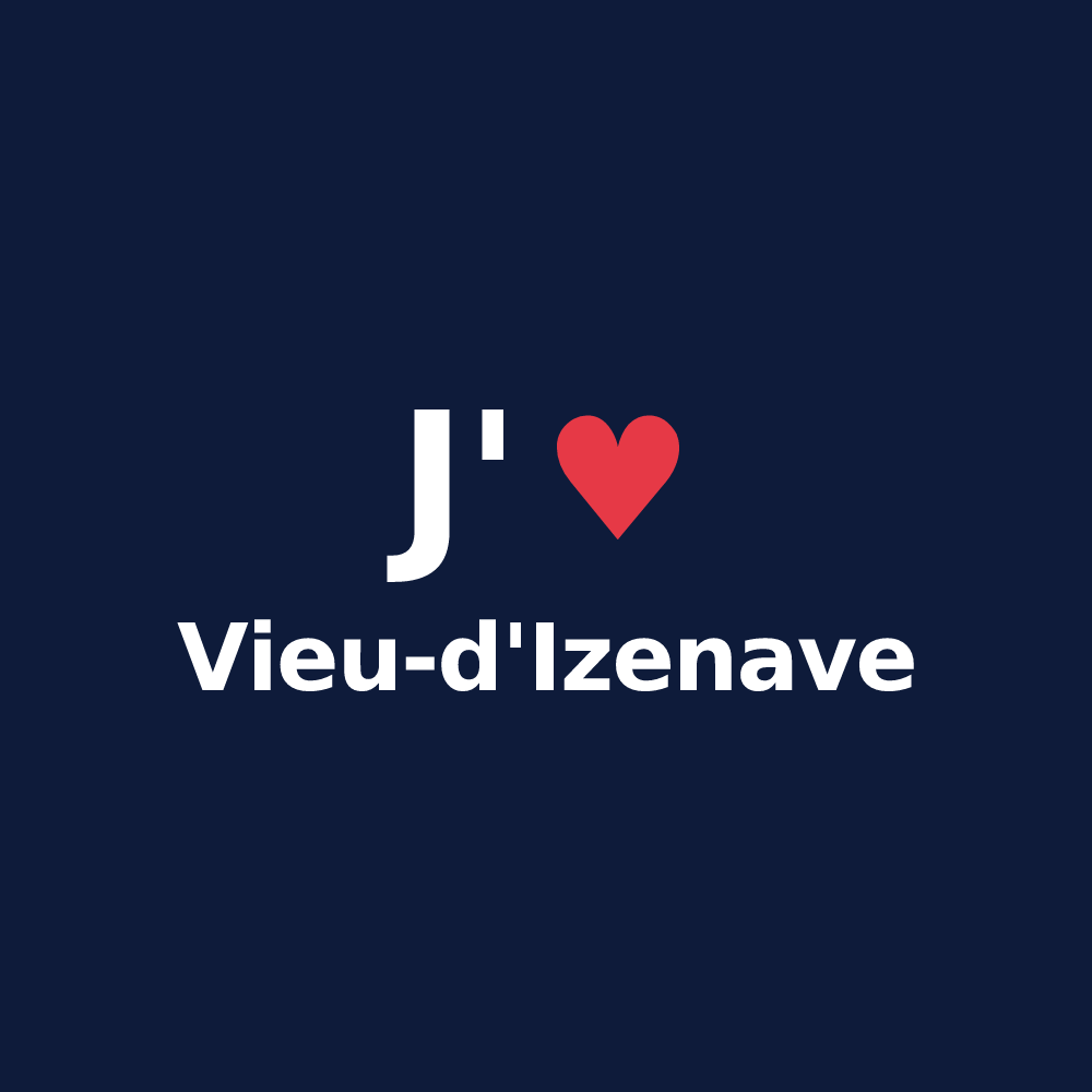 T-shirt personnalisé Vieu-d'Izenave — design J'aime Vieu-d'Izenave