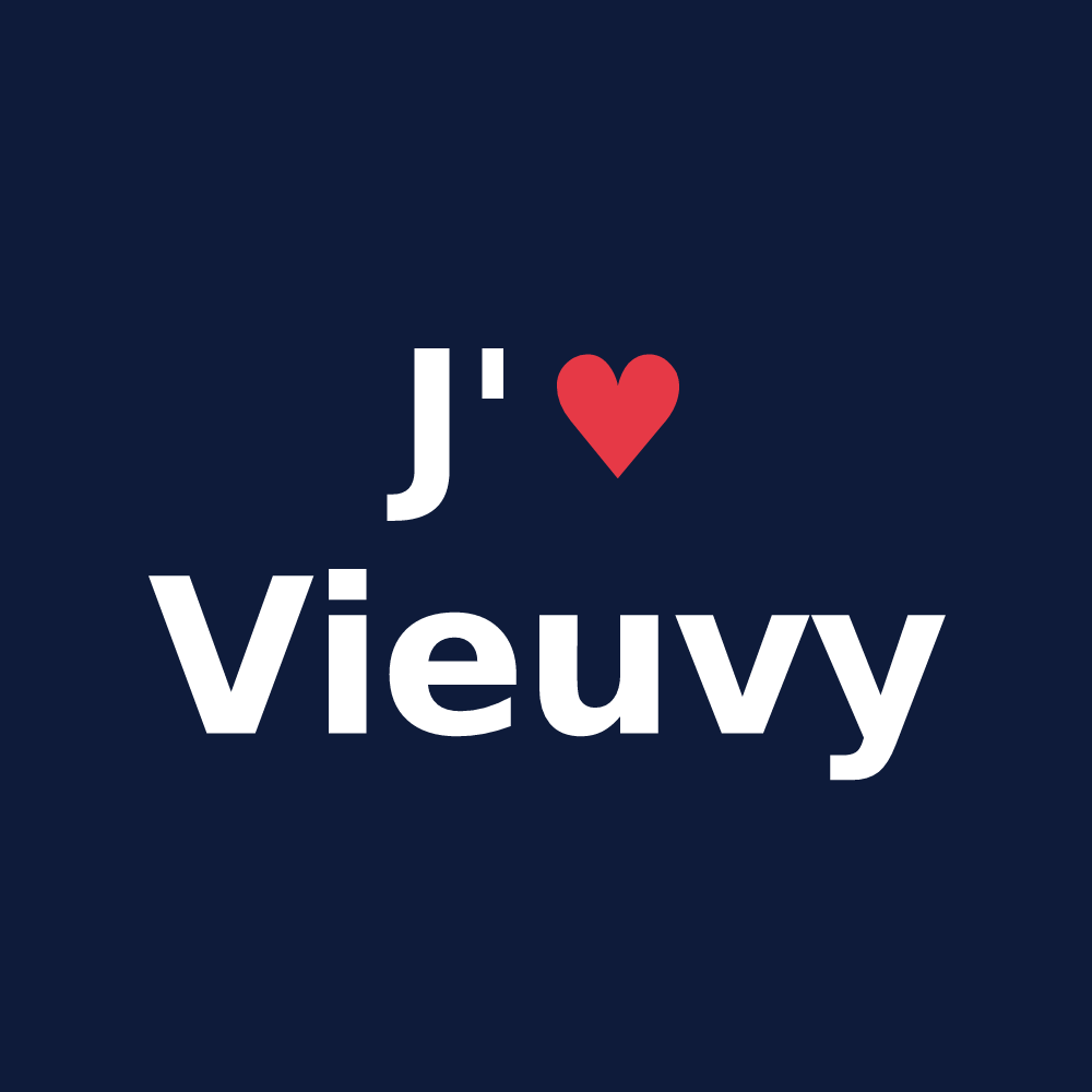 T-shirt personnalisé Vieuvy — design J'aime Vieuvy