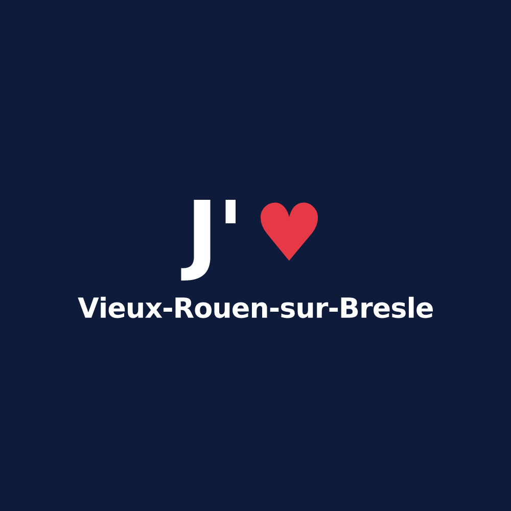 T-shirt personnalisé Vieux-Rouen-sur-Bresle — design J'aime Vieux-Rouen-sur-Bresle