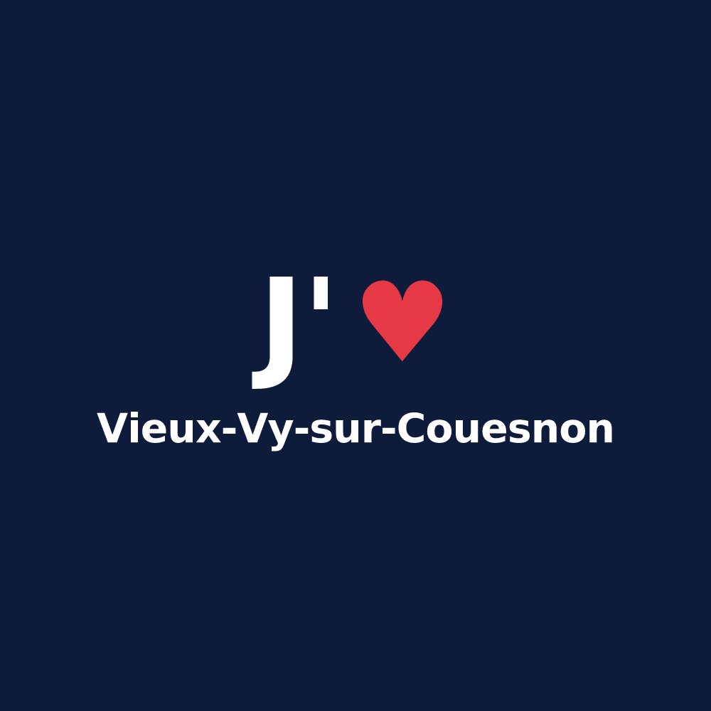 T-shirt personnalisé Vieux-Vy-sur-Couesnon — design J'aime Vieux-Vy-sur-Couesnon