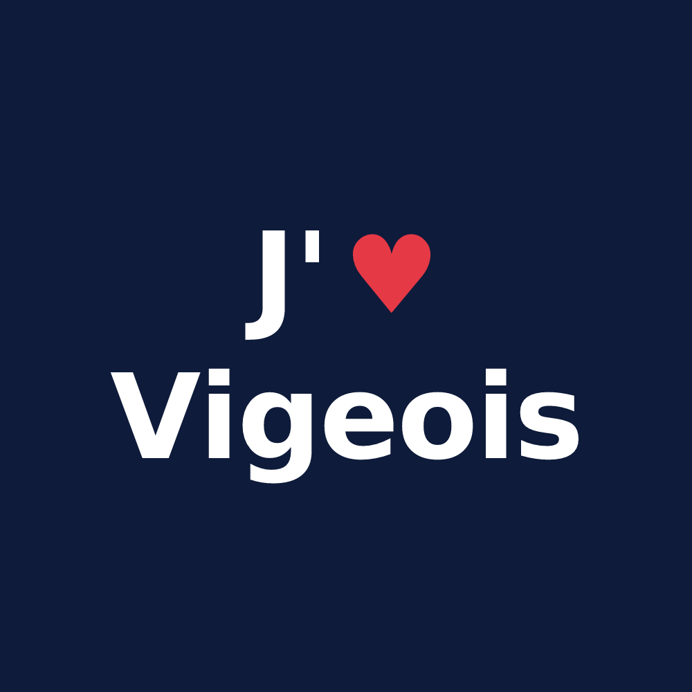 T-shirt personnalisé Vigeois — design J'aime Vigeois