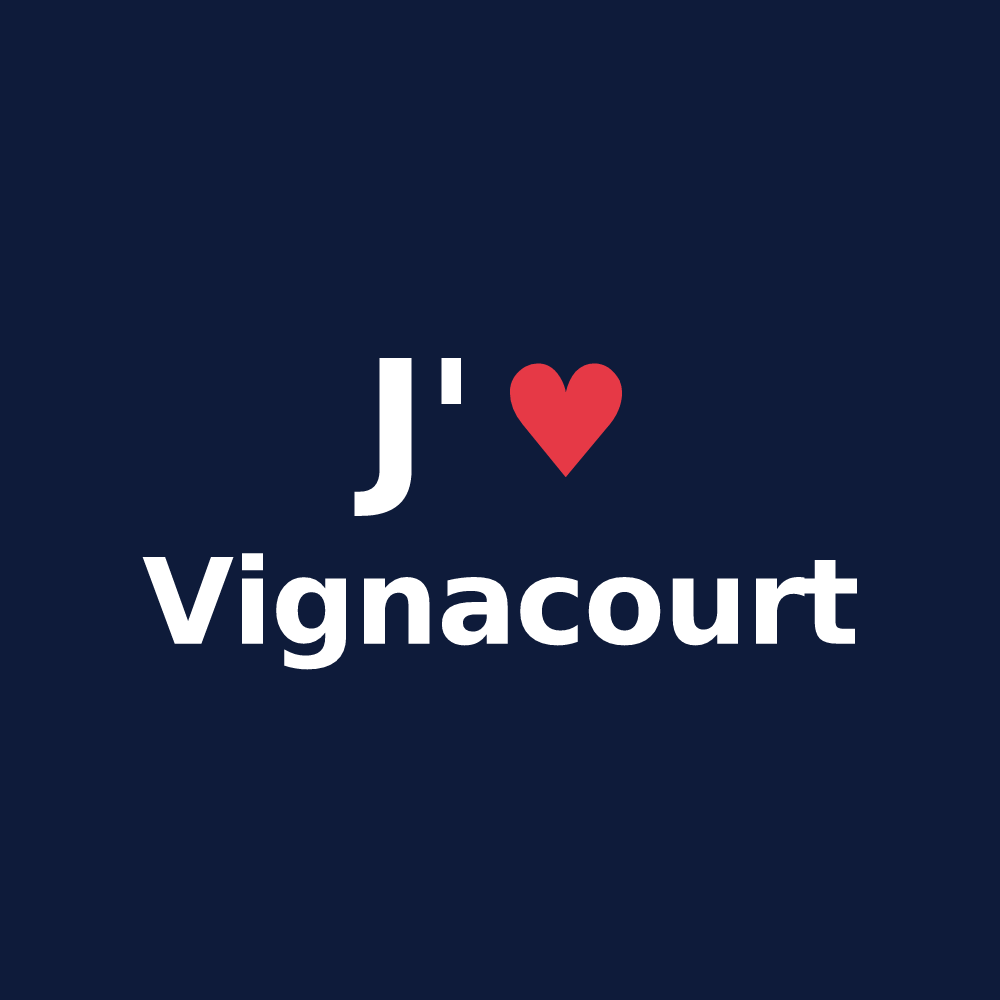 T-shirt personnalisé Vignacourt — design J'aime Vignacourt